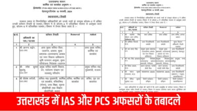 IAS and Pcs officer transfer list 10 February 2024 uttarakhand