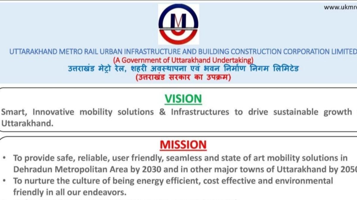 उत्तराखंड में मेट्रो रेल परियोजना का काम अभी भी अधूरा है, जानिए कितना समय लगेगा